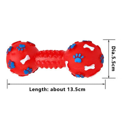 Rubber Chewing Toy with Squeaky Sound